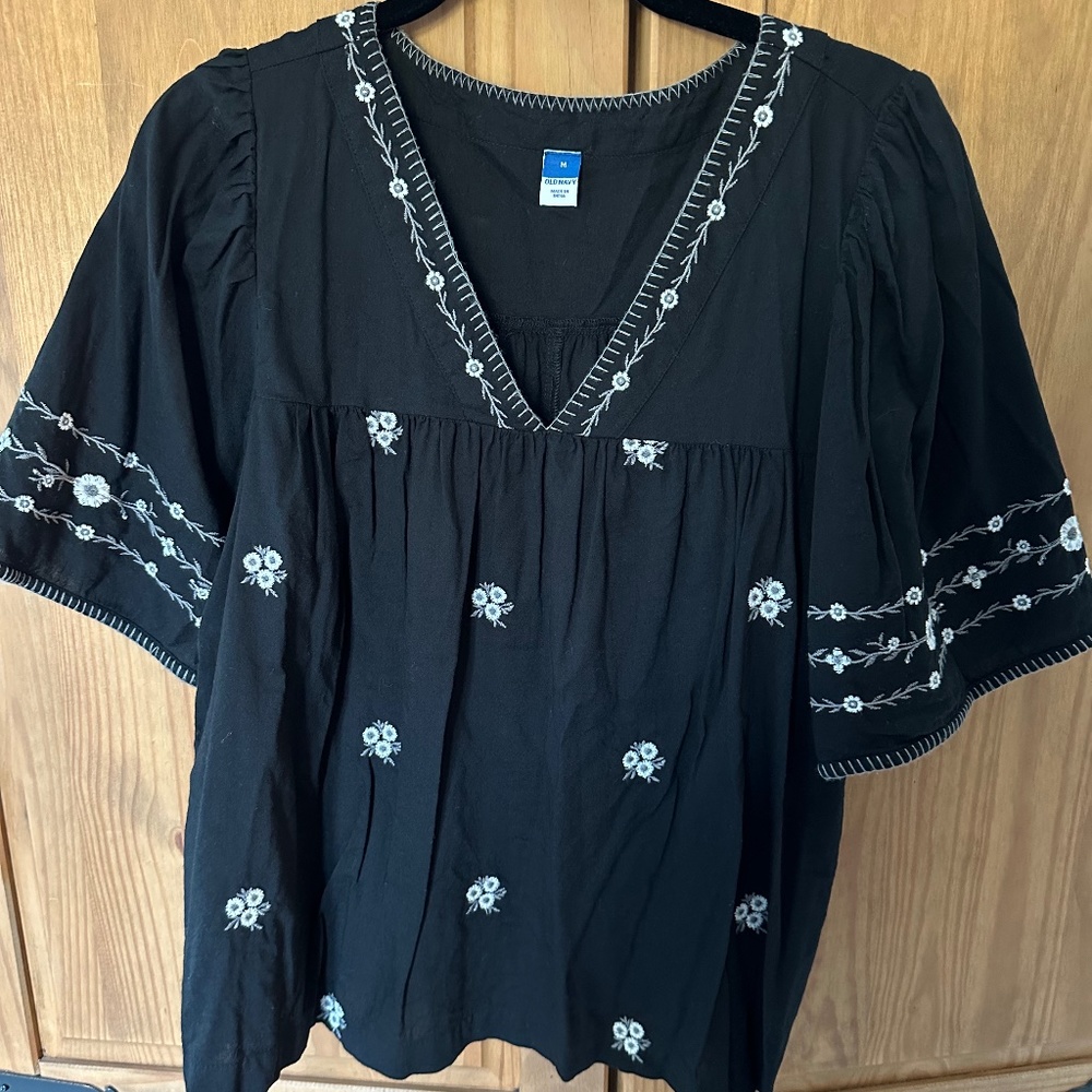 old navy black blouse